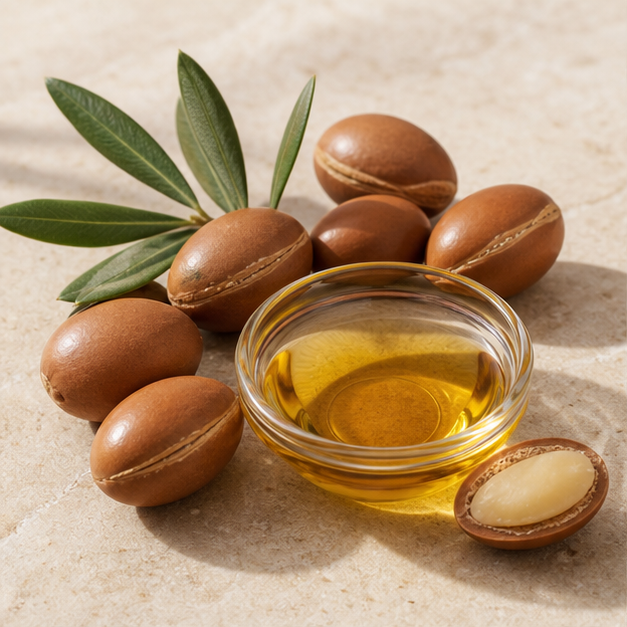 Argan nuts and argan oil